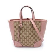 Pre-owned Leather gucci-bags Gucci Vintage , Beige , Dames