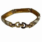 Pre-owned Metal bracelets Dior Vintage , Yellow , Dames