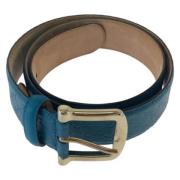 Pre-owned Leather belts Gucci Vintage , Blue , Heren