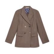 Gestreepte Blazer Maliparmi , Gray , Dames