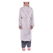 Sjaalkraag lange mouwen jas Max Mara Studio , Gray , Dames