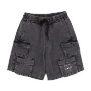 Zwarte Cargo Shorts Stone Washed Mauna Kea , Gray , Heren