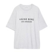 Lichtgrijze Tee Top Anine Bing , Gray , Dames