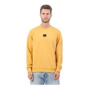 Gouden Terry Katoenen Sweater Diragol Hugo Boss , Yellow , Heren