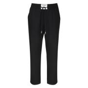 Zwarte Elastische Taille Trekkoord Broek Just Cavalli , Black , Heren