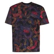 Multicolor Katoenen T-shirt met Ronde Kraag Just Cavalli , Multicolor ...