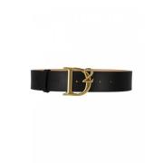 Stijlvolle leren Riem voor vrouwen Dsquared2 , Black , Dames