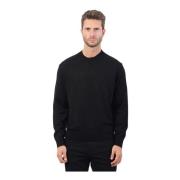 Basis Crew Neck Sweater Zwart Armani Exchange , Black , Heren