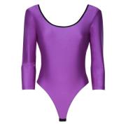 Glanzende Stof Ronde Hals Top Just Cavalli , Purple , Dames