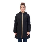 Omkeerbare Waterdichte Jas met Capuchon K-Way , Black , Dames