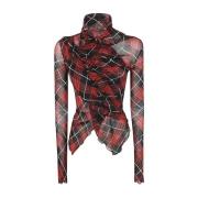 Gedrukte Mesh Gedrapeerde Longsleeve Top Jean Paul Gaultier , Multicol...