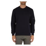 Garzato Cotton Sweatshirt met Mouwzak C.p. Company , Blue , Heren