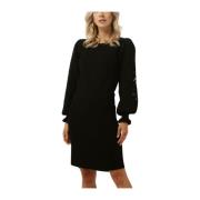 Zwarte Gebreide Midi Jurk Object , Black , Dames