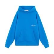 Oversized Cotton Fleece Hoodie - Marina Stone Island , Blue , Heren