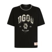 Casual Katoenen T-Shirt Dolce & Gabbana , Black , Heren