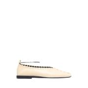 Vierkante Neus Leren Ballerina Flats Jil Sander , Beige , Dames