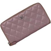 Pre-owned Leather wallets Chanel Vintage , Purple , Dames