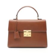 Pre-owned Leather gucci-bags Gucci Vintage , Brown , Dames