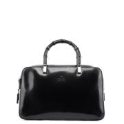 Pre-owned Leather handbags Gucci Vintage , Black , Dames