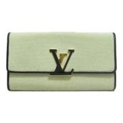 Pre-owned Canvas wallets Louis Vuitton Vintage , Beige , Dames