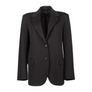 Zwarte Jersey Blazer Milano Stitch Max Mara Weekend , Black , Dames