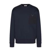 Stijlvolle Sweater met Uniek Ontwerp Valentino Garavani , Blue , Heren