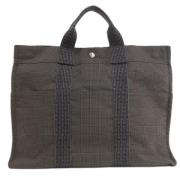 Pre-owned Canvas totes Hermès Vintage , Gray , Dames