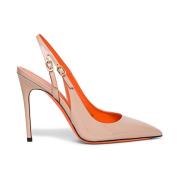 Elegante pumps met uniek design Santoni , Pink , Dames