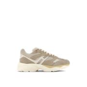 Hyperlight Logo Sneakers Beige Rubber Leer Hogan , Beige , Heren