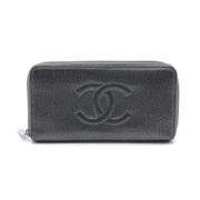 Pre-owned Fabric wallets Chanel Vintage , Gray , Dames