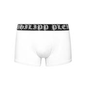 Witte Gothic Logo Boxershorts Philipp Plein , White , Heren