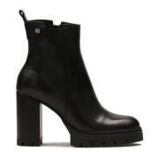 Laarzen met rits, paal en platform Kazar , Black , Dames