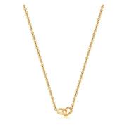 Mens Gold Chain with Interlocking Rings Nialaya , Yellow , Heren