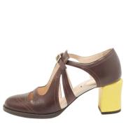 Pre-owned Leather heels Fendi Vintage , Brown , Dames