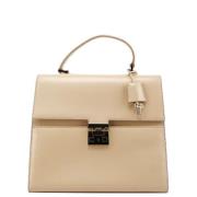 Pre-owned Leather handbags Gucci Vintage , Beige , Dames