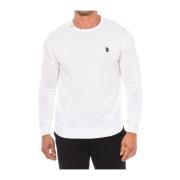 Ronde Hals Lange Mouw Jersey U.s. Polo Assn. , White , Heren