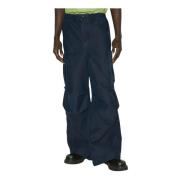 Cargo Broek Zware Weving Italië Marni , Blue , Heren