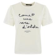 Katoenen Jersey T-shirt met korte mouwen Max Mara Weekend , White , Da...