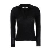 Zwart Knit Polo T-shirts en Polos Mauro Grifoni , Black , Dames