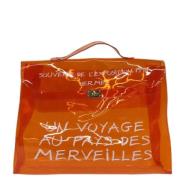 Pre-owned Canvas handbags Hermès Vintage , Orange , Dames