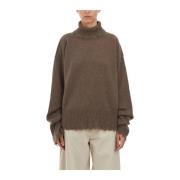 Cashmere High Neck Sweater UMA Wang , Brown , Dames