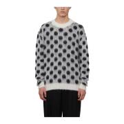 Polka Dot Mohair Trui Marni , White , Heren