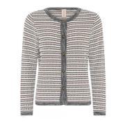 Gestreepte Vest Zwart/Off Skovhuus , Gray , Dames