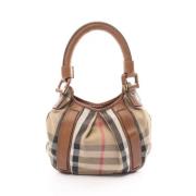 Pre-owned Leather shoulder-bags Burberry Vintage , Beige , Dames