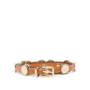 Stijlvol Leren Riem Ermanno Scervino , Brown , Dames