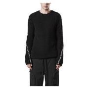 Alpaca Crew Neck Sweater Thom Krom , Black , Heren