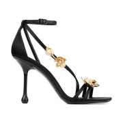 Zwarte Metalen Sandalen Jimmy Choo , Black , Dames