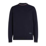 Katoenen Crew Neck Sweater Tommy Hilfiger , Blue , Heren