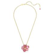 Damesketting Florere Hanger en Broche Pavé, Bloem, Roze, Goudlegeringl...