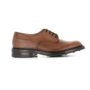 Platte Schoenen Cognac Derby Ambacht Tricker's , Brown , Heren